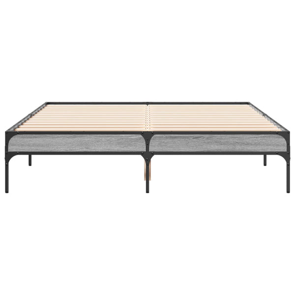 Bettgestell Grau Sonoma 135x190 cm