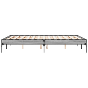 Bettgestell Grau Sonoma 135x190 cm