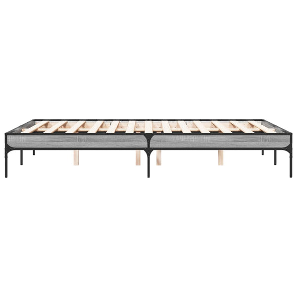 Bettgestell Grau Sonoma 135x190 cm