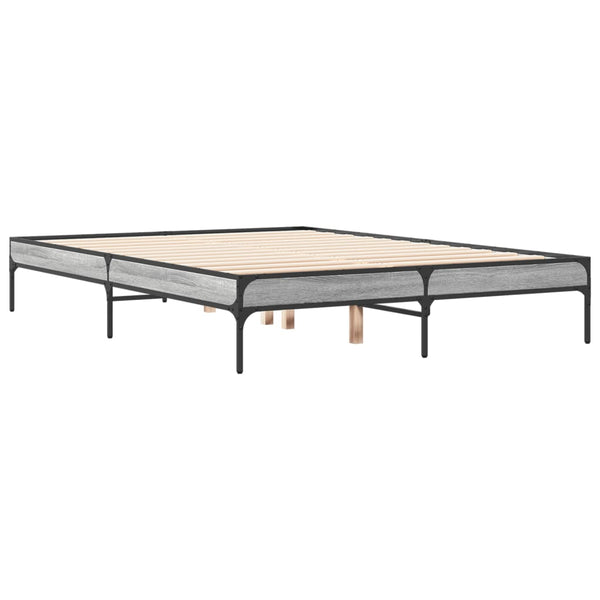 Bettgestell Grau Sonoma 135x190 cm