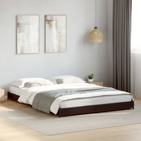 Bettgestell Schwarz 135x190 cm