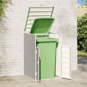 Mülltonnenbox Stahl Grau für 1 Tonne
