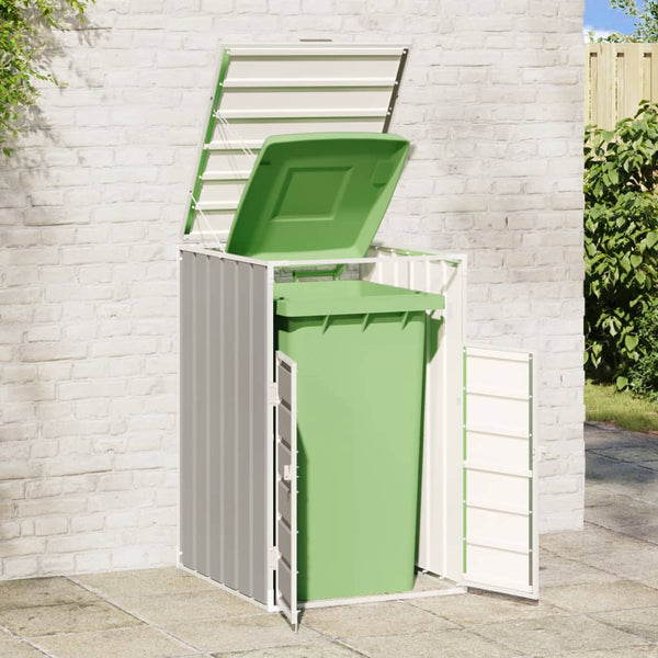 Mülltonnenbox Stahl Grau für 1 Tonne