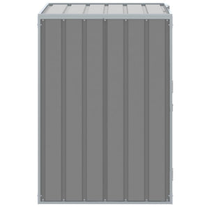 Mülltonnenbox Stahl Grau für 1 Tonne