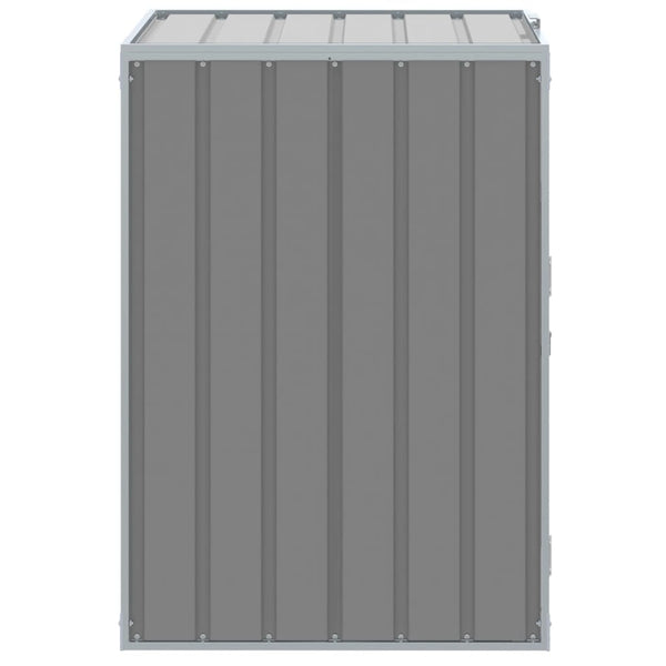 Mülltonnenbox Stahl Grau für 1 Tonne