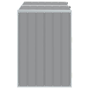 Mülltonnenbox für 2 Tonnen Grau Stahl