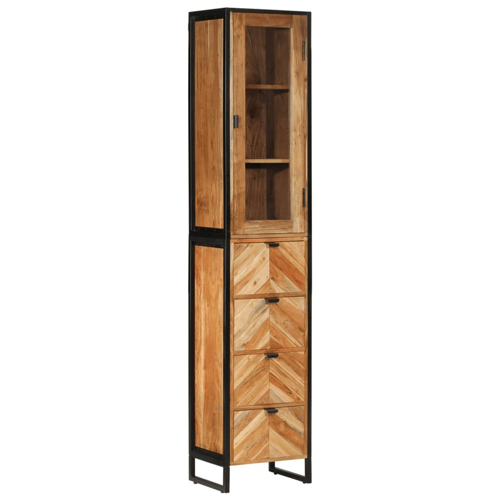 Badschrank aus Akazie & Eisen 40x27x190 cm