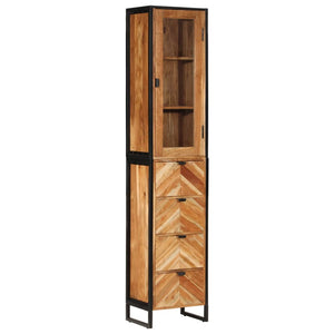 vidaXL Meuble de salle de bain 40x27x190 cm Fer et bois d'acacia massif