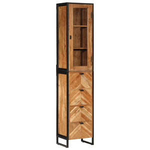 vidaXL Meuble de salle de bain 40x27x190 cm Fer et bois d'acacia massif