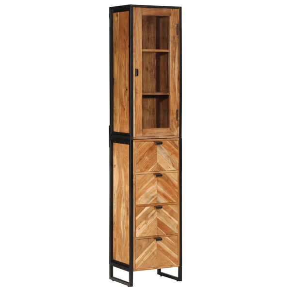 vidaXL Meuble de salle de bain 40x27x190 cm Fer et bois d'acacia massif