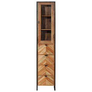 vidaXL Meuble de salle de bain 40x27x190 cm Fer et bois d'acacia massif