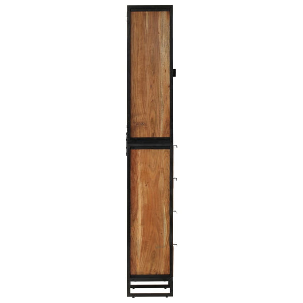 vidaXL Meuble de salle de bain 40x27x190 cm Fer et bois d'acacia massif