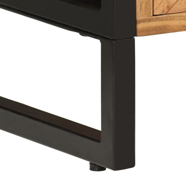 vidaXL Meuble de salle de bain 40x27x190 cm Fer et bois d'acacia massif