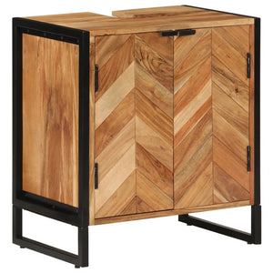 vidaXL Ensemble de meubles de salle de bain 5 pièces en fer et bois d'acacia massif