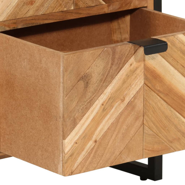 vidaXL Ensemble de meubles de salle de bain 5 pièces en fer et bois d'acacia massif