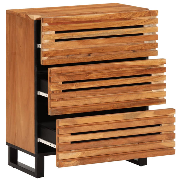 Massivholz Akazie Sideboard 60 cm 2er Set