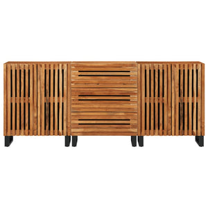 Akazie Sideboard 60x34x75cm, 3er Set