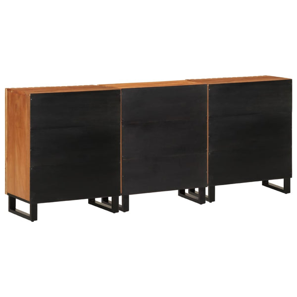 Akazie Sideboard 60x34x75cm, 3er Set