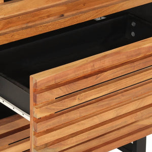 Akazie Sideboard 60x34x75cm, 3er Set