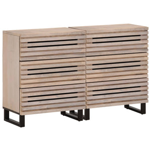 Massivholz Mango Sideboard, 2er-Set