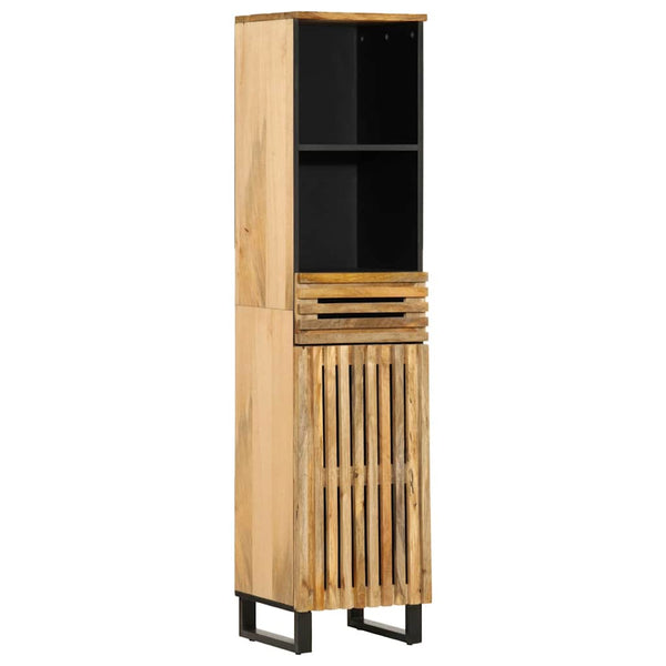 3-tlg Badmöbel Set Raues Mangoholz