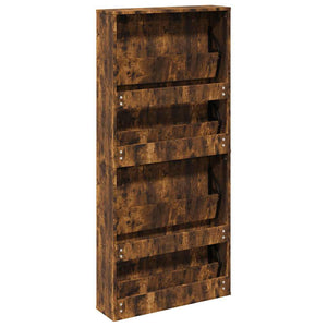 Schuhschrank mit Spiegel Räuchereiche 63x134 cm