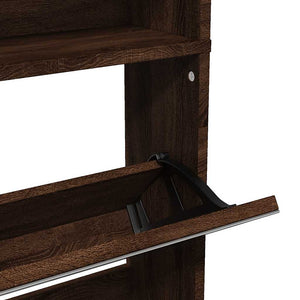 Schuhschrank mit Spiegel Eiche-Optik