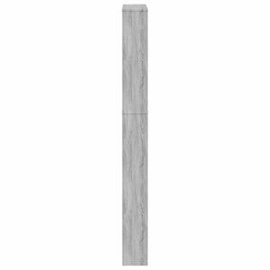Schuhschrank mit Spiegel Grau Sonoma 63x17x169,5 cm