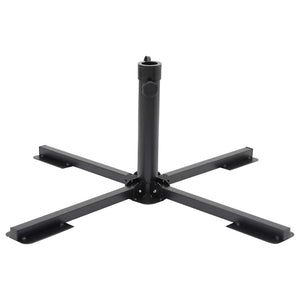 Klappbarer Sonnenschirmständer Stahl Schwarz