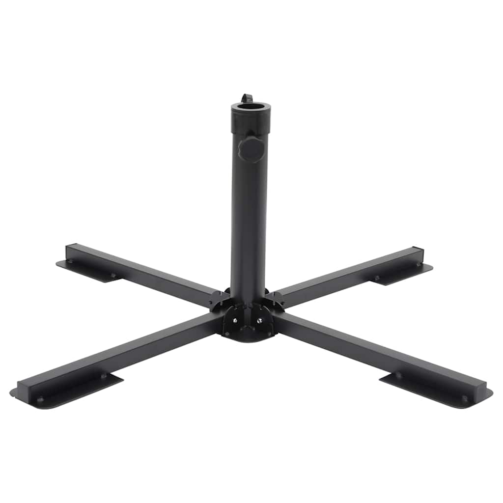 Klappbarer Sonnenschirmständer Stahl Schwarz