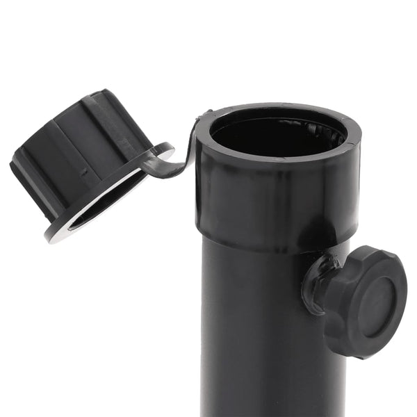 Klappbarer Sonnenschirmständer Stahl Schwarz