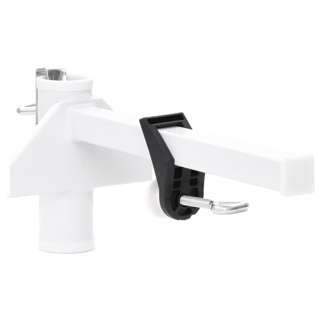 Balkon Sonnenschirmhalter Weiß Stahl 38 mm