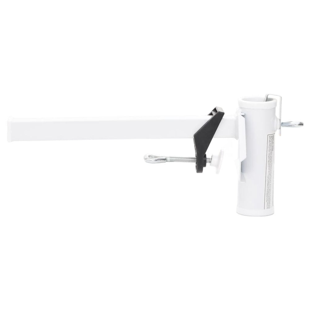 Balkon Sonnenschirmhalter Weiß Stahl 38 mm
