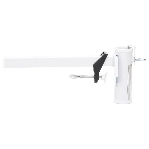 Balkon Sonnenschirmhalter Weiß Stahl 38 mm
