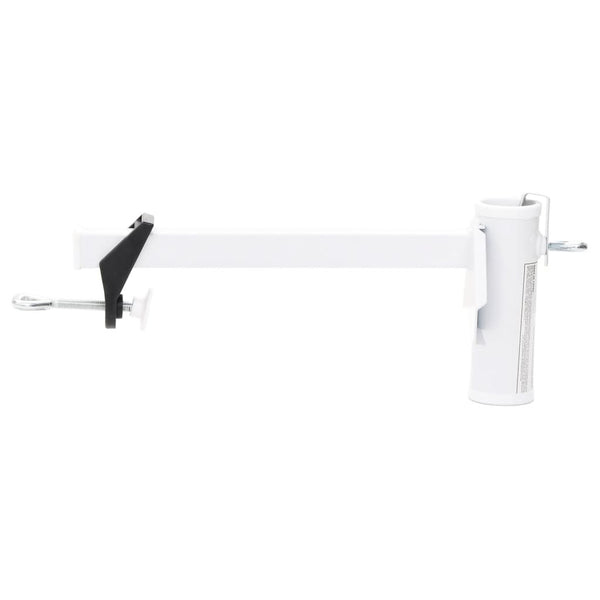 Balkon Sonnenschirmhalter Weiß Stahl 38 mm
