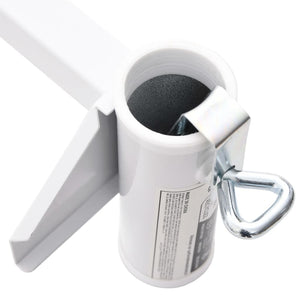 Balkon Sonnenschirmhalter Weiß Stahl 38 mm