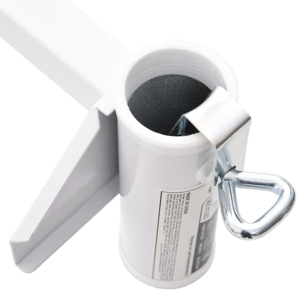 Balkon Sonnenschirmhalter Weiß Stahl 38 mm