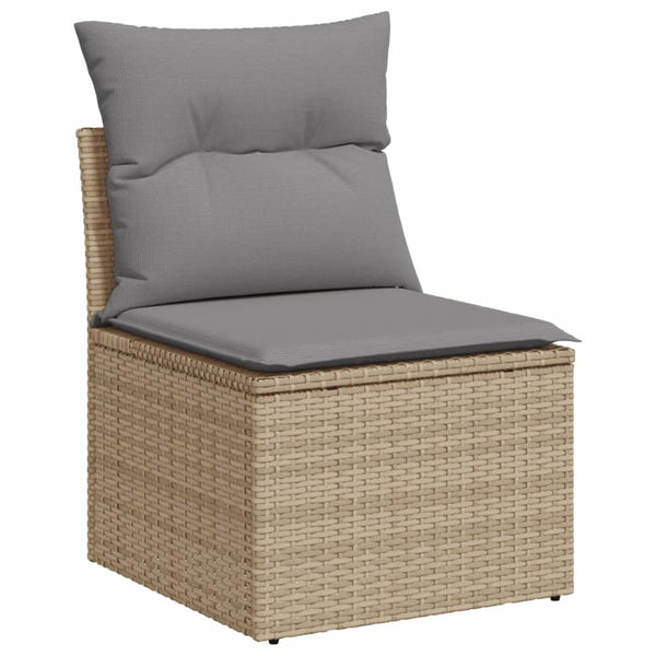 4-tlg. Garten Sofagarnitur Poly Rattan Beige