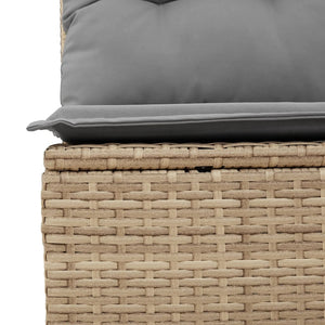 4-tlg. Garten Sofagarnitur Poly Rattan Beige