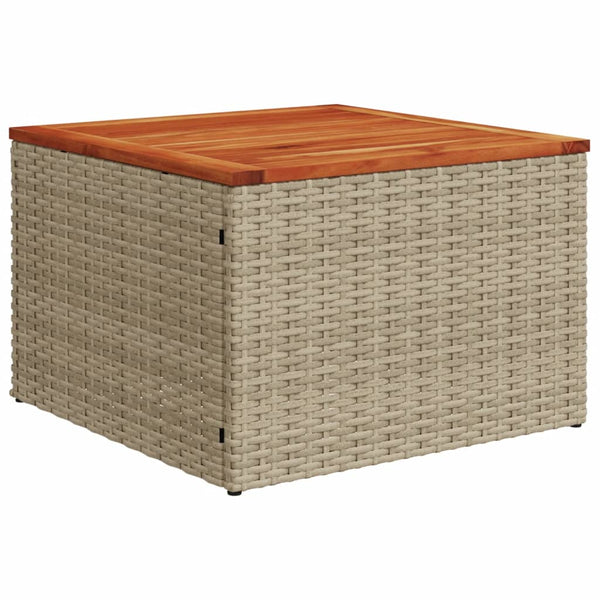 10-teilige Garten Sofagarnitur Beige Poly Rattan