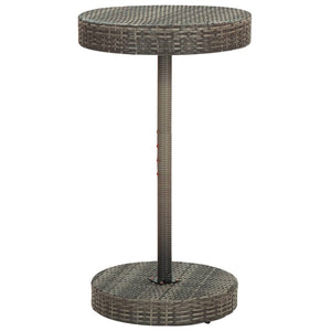 vidaXL Ensemble de bar de jardin 3 pièces avec coussins Résine tressée gris