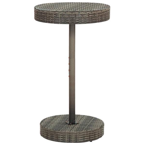 vidaXL Ensemble de bar de jardin 3 pièces avec coussins Résine tressée gris