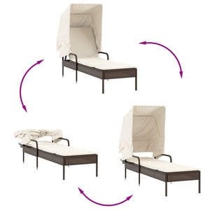Poly Rattan Sonnenliegen 2er Set mit Tisch