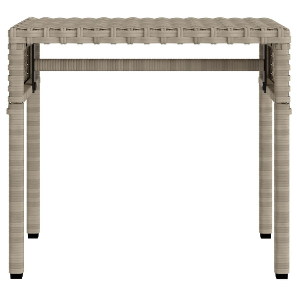 vidaXL Chaises longues 2 pcs avec toit et table en résine tressée gris clair