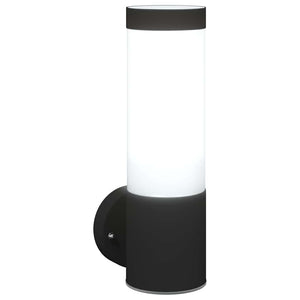 Schwarze Edelstahl Außenwandleuchte