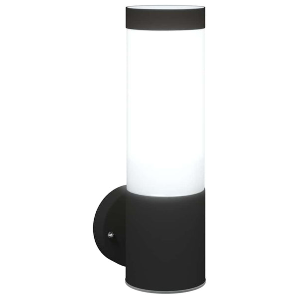 Schwarze Edelstahl Außenwandleuchte