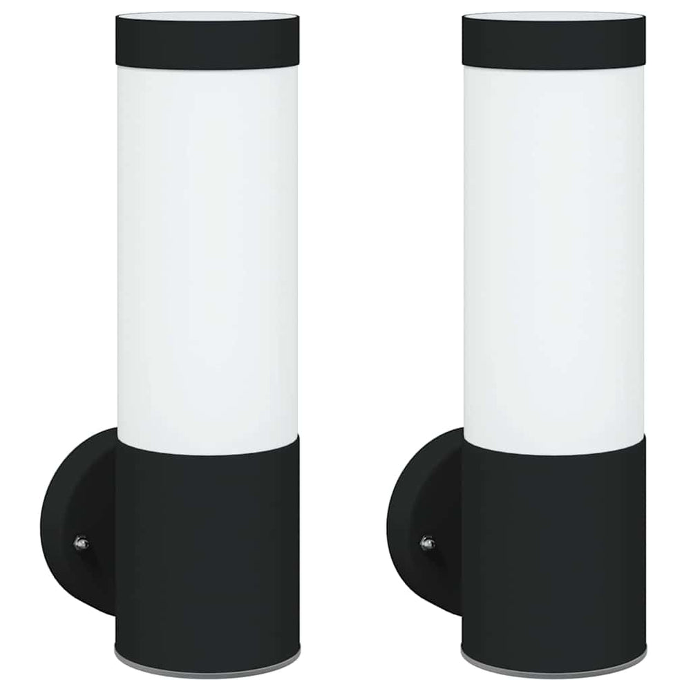 Außenwandleuchte Schwarz 2er-Set