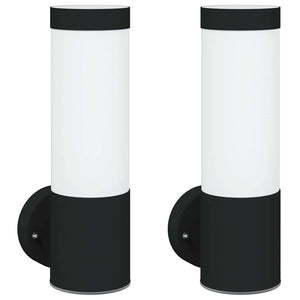 Außenwandleuchte Schwarz 2er-Set