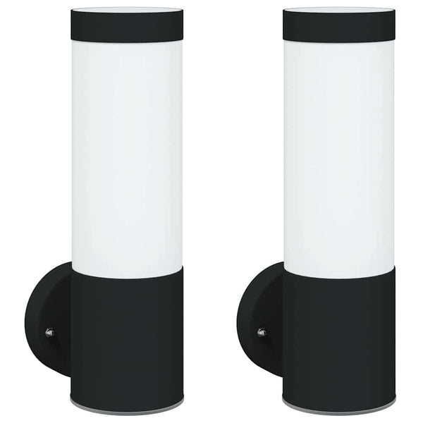Außenwandleuchte Schwarz 2er-Set