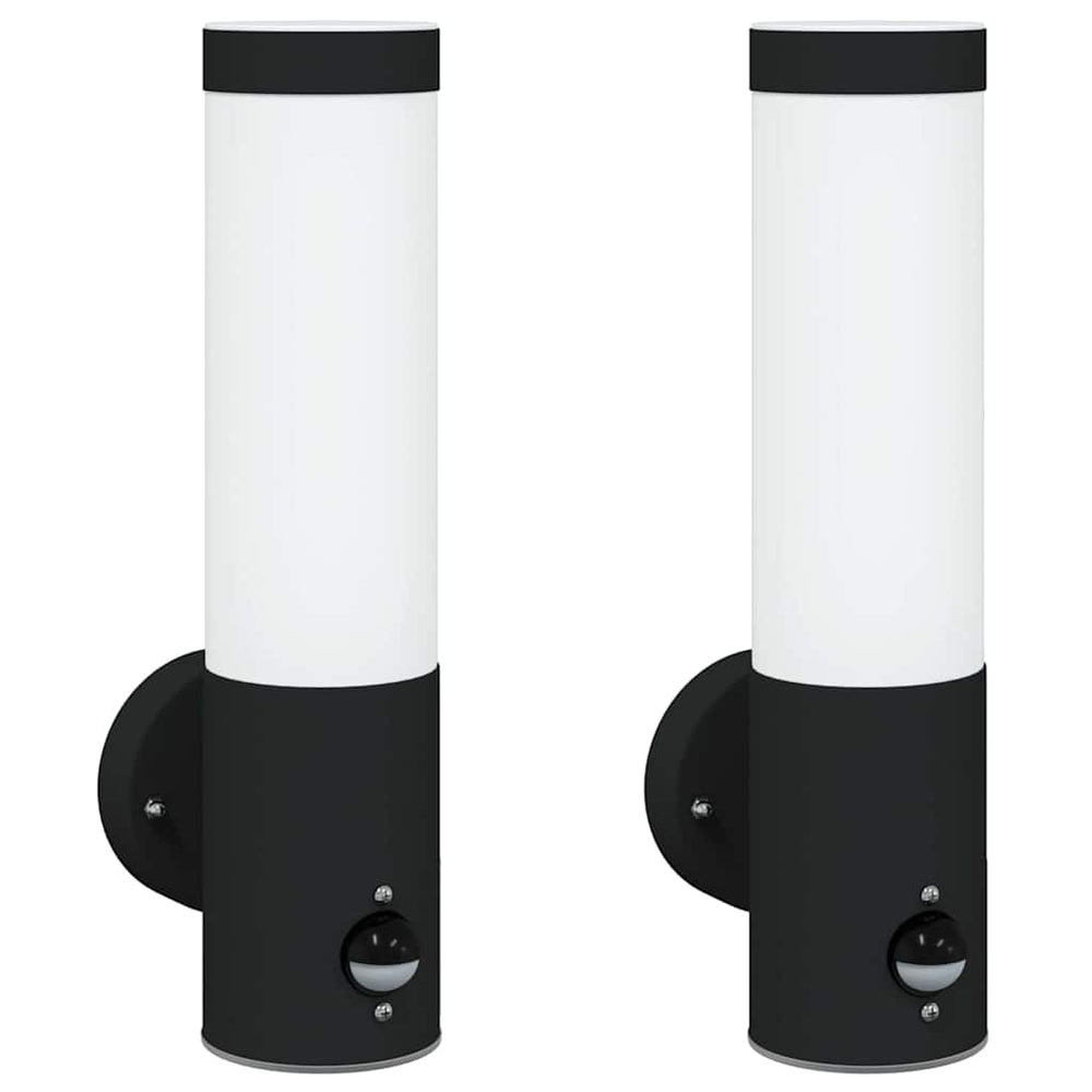 Außenwandleuchte Schwarz 2er Set